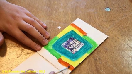 Atelier Anne Bronner "La mise en bouche du carnet de voyage" avec des élèves du Collège Ronsard