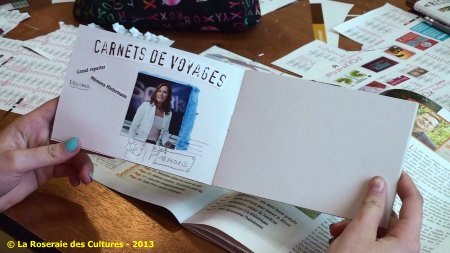 Atelier Anne Bronner "La mise en bouche du carnet de voyage" avec des élèves du Collège Ronsard