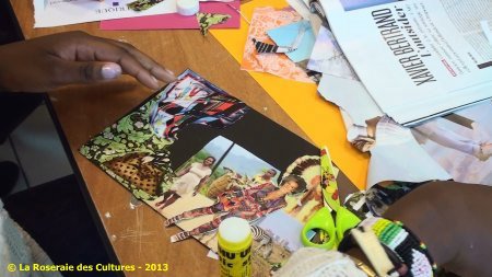 Atelier Véronique Massenot "Initiation à l'Art Postal" avec des élèves du Collège Ronsard