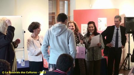 Cocktail pour les élèves et remise des prix de la Dictée par Mémona HINTERMANN et Suzanne VARGA